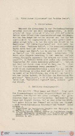 II. "Sittlicher Rigorismus" und "schöne Seele"