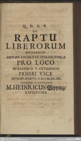 De Raptu Liberorum