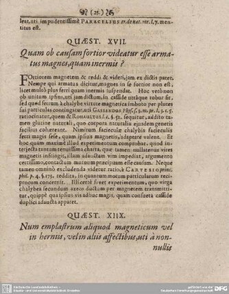 QUAEST. XVII. Quam ob causam fortior videatur esse armatus magnes, quam inermis?