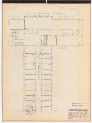 Reichsluftfahrtministerium, Berlin: Teilgrundriss Q4L (EG/ 1. OG) 1:100