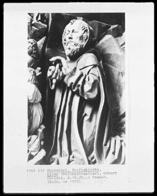 Detail des Weihnachtsaltares: Joseph