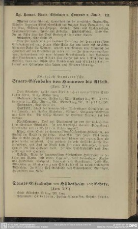 Königlich Hannover'scher Staats-Eisenbahn von Hannover bis Alfeld