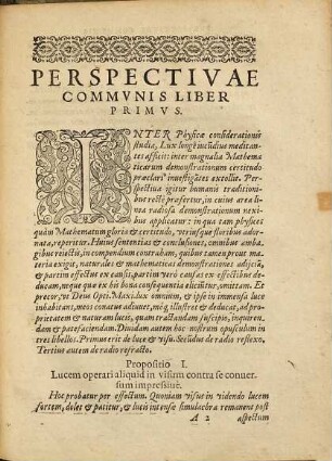 Ioannis Archiepiscopi Cantvariensis Perspectivae Commvnis Libri Tres : Iam postremo correcti ac figuris illustrati