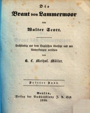 Die Braut von Lammermoor, 3