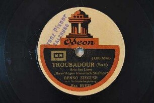 Troubadour : Arie des Luna "Ihres Auges himmlisch Strahlen" / (Verdi)