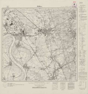 4807 (alte Nr.: 2780) Hilden, Meßtischblatt (4cm - Karte)
