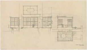 Döllgast, Hans; Schloss Scherneck - Terrasse; Fenster; Decke (Untersicht; Ansichten; Grundriss)