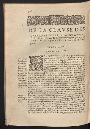 De la clause des ... Titres XXX.