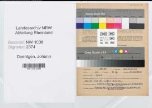 Entnazifizierung Johann Doentgen, geb. 18.03.1905 (Kaufmann)