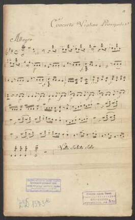 Konzerte; vl conc, orch; D-Dur