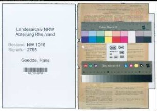 Entnazifizierung Hans Goedde , geb. 19.09.1905 (Rechtsanwalt)