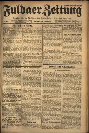 Ausgabe vom Mittwoch, den 18. März 1925.