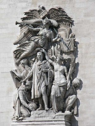 Paris, Napoleon-Figur am Arc de Triomphe