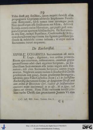 De Eucharistiâ.