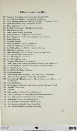 Gläser und Kristalle (Nr. 300-396)