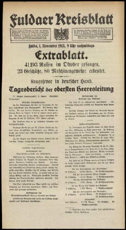 Ausgabe vom Montag, den 01. November 1915.