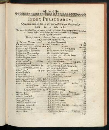 Index Personarum, [...]