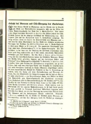 Gefecht bei Monceau und Oise=Übergang des Gardekorps.