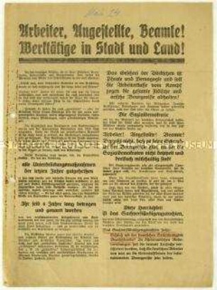 Aufruf der KPD zur Reichstagswahl am 4. Mai 1924