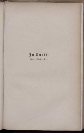 In Paris 1801. 1803/1805