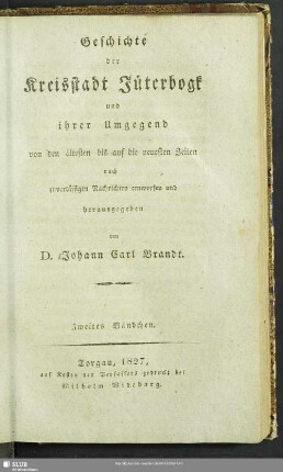 2: Geschichte der Kreisstadt Jüterbogk und ihrer Umgegend : von den ältesten bis auf die neuesten Zeiten