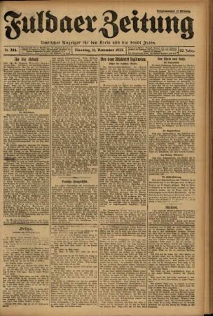 Ausgabe vom Dienstag, den 11. Dezember 1923.