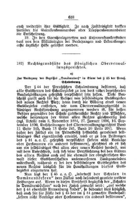 Rechtsgrundsätze des Königlichen Oberverwaltungsgerichtes : [E. Öffentliches Volksschulwesen]