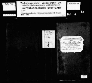 Kriegsstammrolle der 1. Kompanie des Feldrekrutendepots Nr. 243