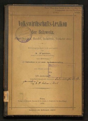 14. Lieferung: Landwirthschaft (Schluß)