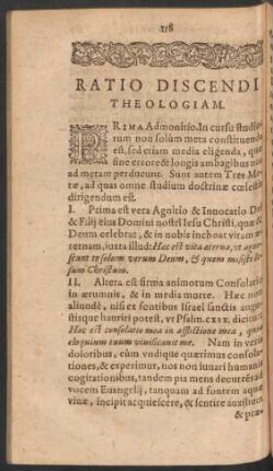 Ratio Discendi Theologiam.