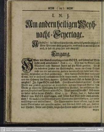 Am andern heiligen Weyhnacht-Feyertage