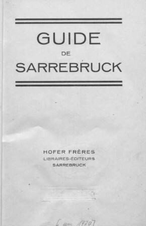 Guide de Sarrebruck