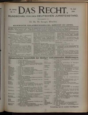 Nr. 11. 10. Juni 1905.