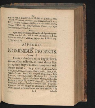 Appendix De Nominibus Propriis.