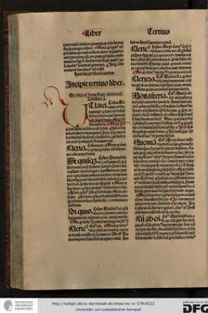 Incipit tertius liber.