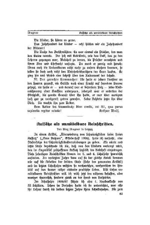 Aufsätze als unmittelbare Reinschriften