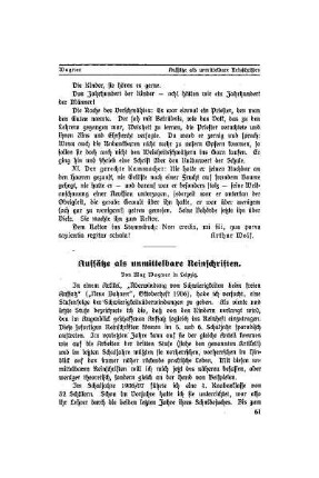 Aufsätze als unmittelbare Reinschriften
