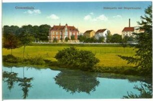 Großenhain. Röderpartie und Bürgerhospital