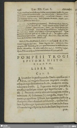 Pompeii Trogi Epitoma Historiarum, Liber XII.