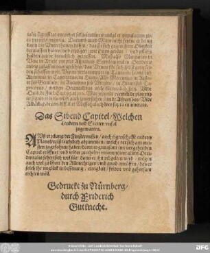 Das Sibend Capitel/ Welchen Lendern und Stetten unfal zugewarten.
