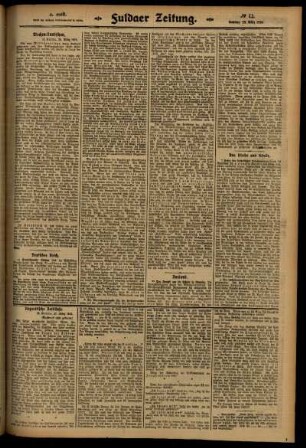 Dritte Ausgabe vom Samstag, den 29. März 1913.
