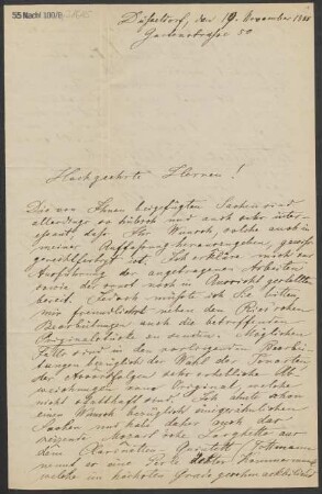 Brief an B. Schott's Söhne : 19.11.1888