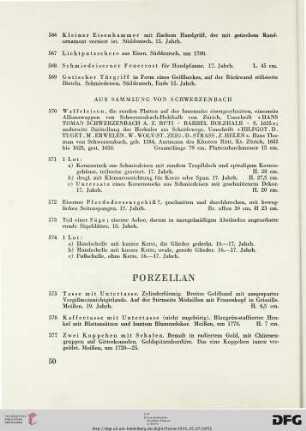 Porzellan (Nr. 575-704)