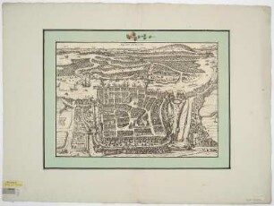Vogelschauplan von Stettin, 1:3 500, Radierung, um 1682 : Alten Stettin. - [Ca. 1:3 500]. - [Amsterdam] , [um 1682]. - 1 Vogelschauplan : Radierung ; 47 x 33 cm Titel oben Mitte. - Ohne Kt.-Netz. - Mit Gebäudeverzeichnis