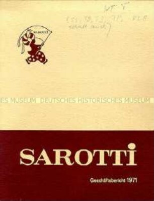 Geschäftsbericht für das Jahr 1971 - Sachkonvolut