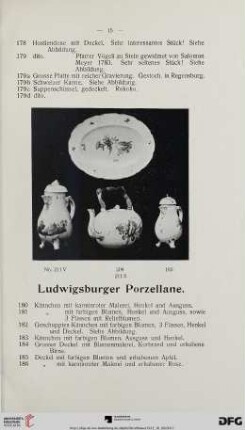Ludwigsburger Porzellane (Nr.180-211v)