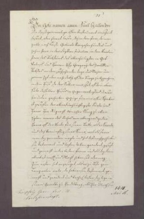 Testament des König Ruprechts.
