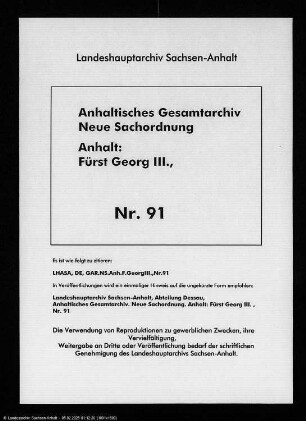 Georg III. an Stadinek, Jacob, Superintendent und Hofprediger zu Berlin