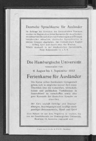 Deutsche Sprachkurse für Ausländer