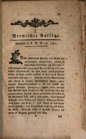 Magazin der Philosophie und schönen Literatur. 2, 2. 1781